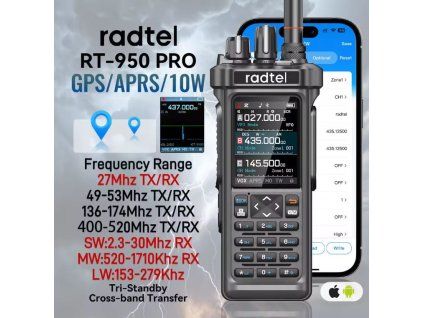 Radtel RT-950 PRO  + Naprogramováno